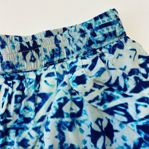 New Rococo Sand Blue Mosaic Print Swim Cover Shorts Size Small - Picture 6 of 10